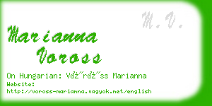 marianna voross business card